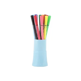 ماژیک نقاشی 12 رنگ با نوک (Brush) حرفه‌ای کد JM425-12