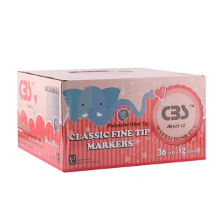 ماژیک نقاشی 12 رنگ با نوک (Brush) حرفه‌ای کد JM425-12