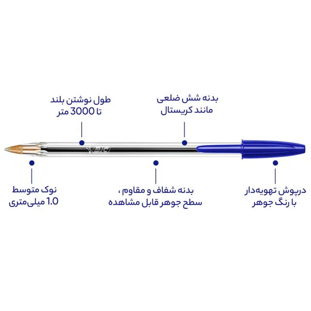 خودکار بیک مدل Crystal-M بسته 5 عددی 101687108