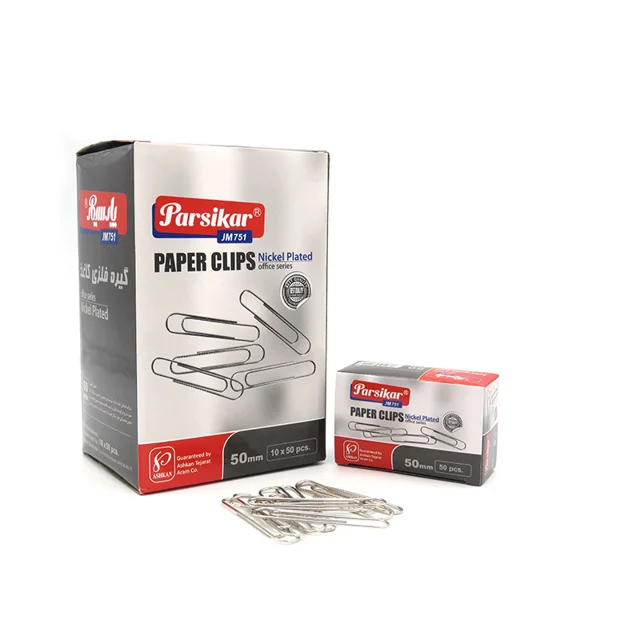 گیره کاغذ پارسیکار مدل JM751-50MM بسته 50 عددی 102110522
