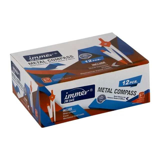 ست پرگار اتودی فلزی ایمر همراه با نوک و پاک‌کن کد JM945
