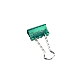 گیره دوبل رنگی کروم متالیک سایز 32 میلی‌متری 12 عددی کد JM1032
