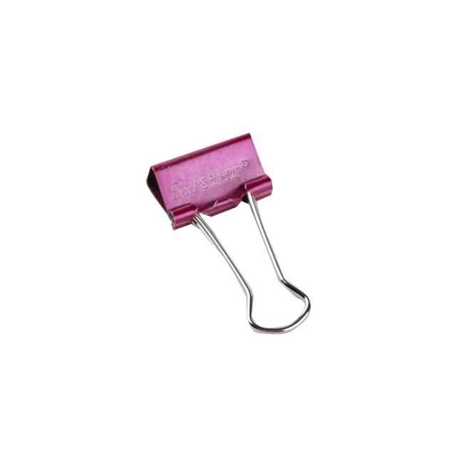 گیره دوبل رنگی کروم متالیک سایز 32 میلی‌متری 12 عددی کد JM1032