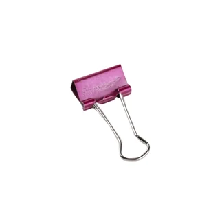 گیره دوبل رنگی کروم متالیک سایز 25 میلی‌متری 12 عددی کد JM1025