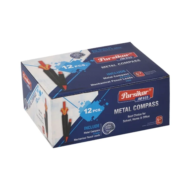 ست پرگار اتودی فلزی همراه با نوک و پاک‌کن کد JM935